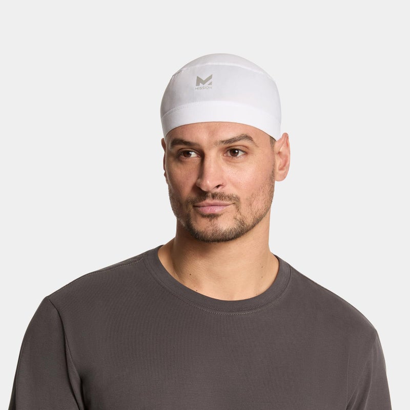 MISSION Cooling Helmet Liner, White - Lightweight & Breathable - Cools Up to 2 Hours - UPF 50 Sun Protection - Machine Washable - Image 4